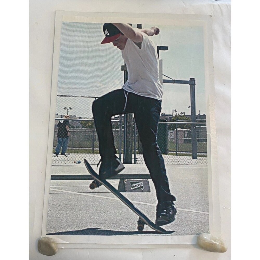 Skateboard Photograph Atlanta Braves Hat Skatepark Ollie Hip Hop Paper Art Photo